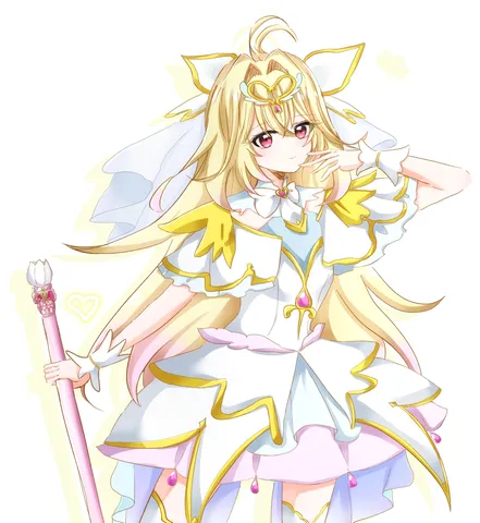 光る王冠と風色の花