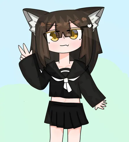 元気いっぱい！猫耳スクールガール