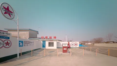 昭和レトロなガソリンスタンド