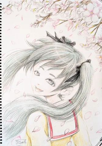 桜風にほどける線