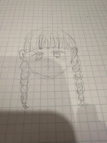 鉛筆の線が織りなす、少女の柔らかな表情