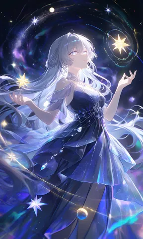 星空をまとって銀河のポーズ