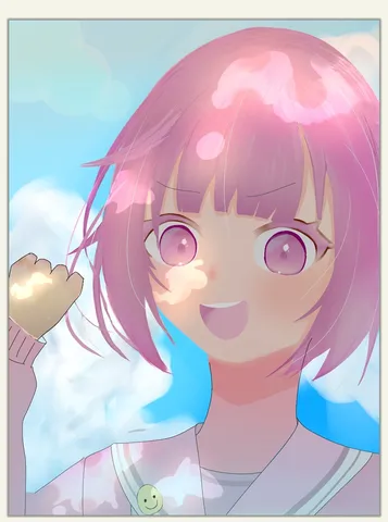 眩しい光と彼女の笑顔