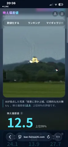 夜景に浮かぶ幻想的な城
