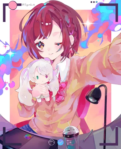 きらめく創作自撮り