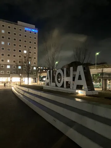 夜景に浮かぶアロハ