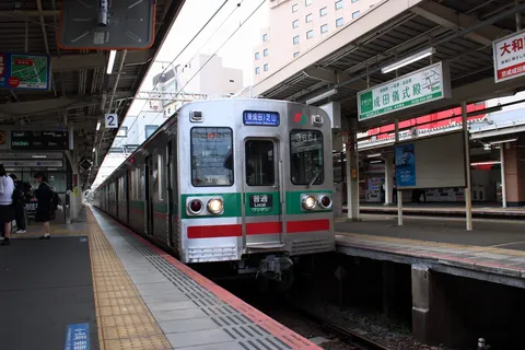 駅の風景、昭和レトロな列車