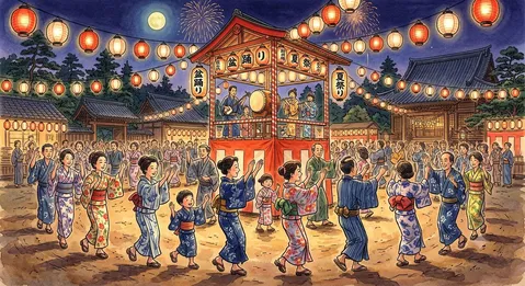 躍動する夏の夜祭り