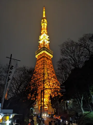 夜空を照らす東京タワー