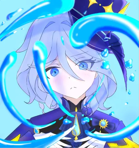 神秘的な青い水の軌跡
