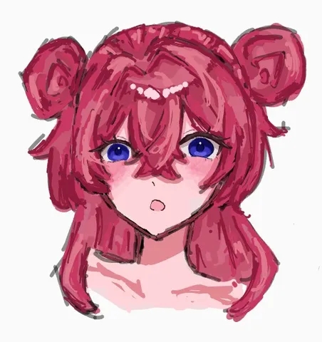 ピンク髪と瞳の青さ
