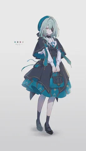 青と金が彩る神秘の装い