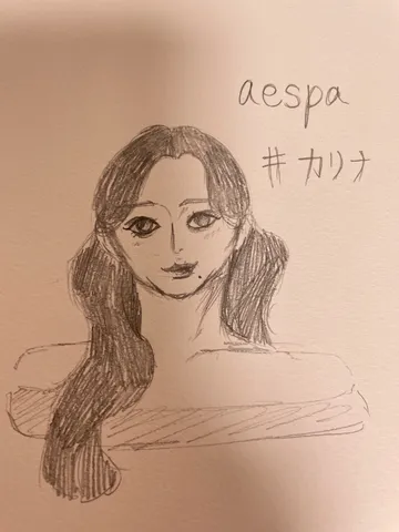 カリナの鉛筆スケッチ