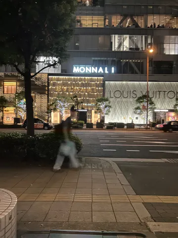 都会の夜、光と影の交差点
