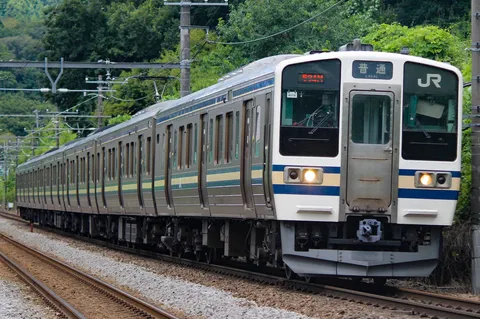 緑を駆け抜けるローカル線