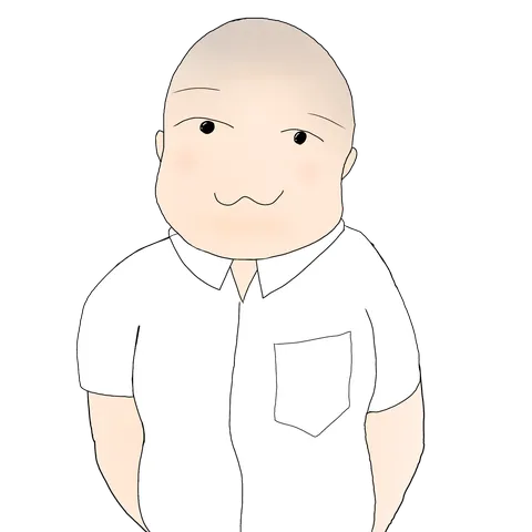 白シャツと穏やかな表情