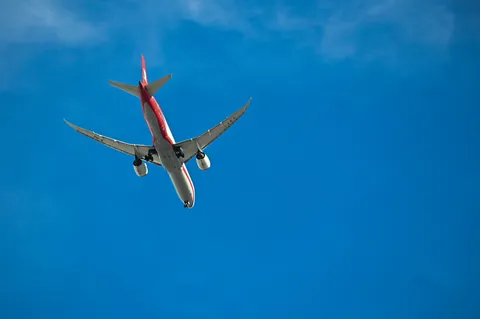青空に舞う赤い翼