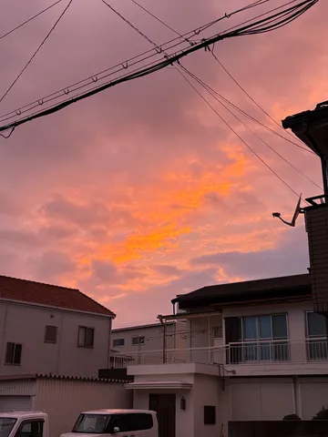 燃えるような夕焼け空