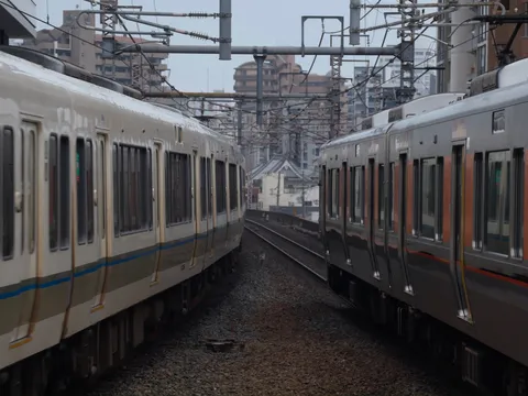 並走する列車の旅愁