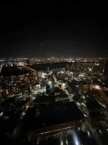 夜景に輝く街の明かり