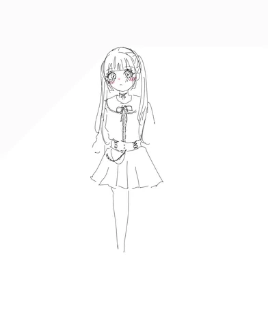透明感あふれる魔法少女風イラスト