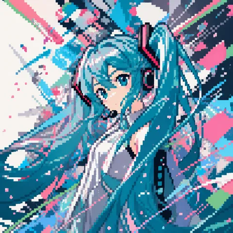 鮮烈な色彩とドット絵の融合