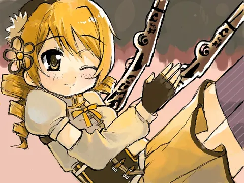 銃を構える魔法少女