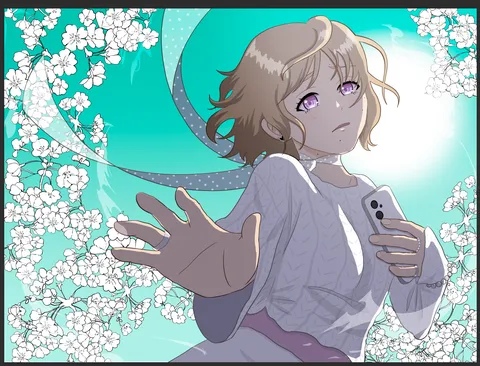 桜と光と伸ばした指先