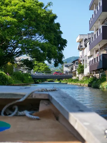 水面を滑る船からの視線