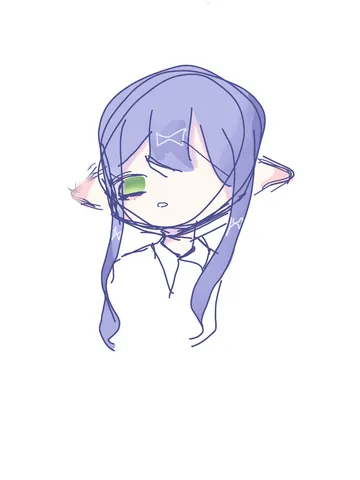ゆるっと描かれた猫耳少女