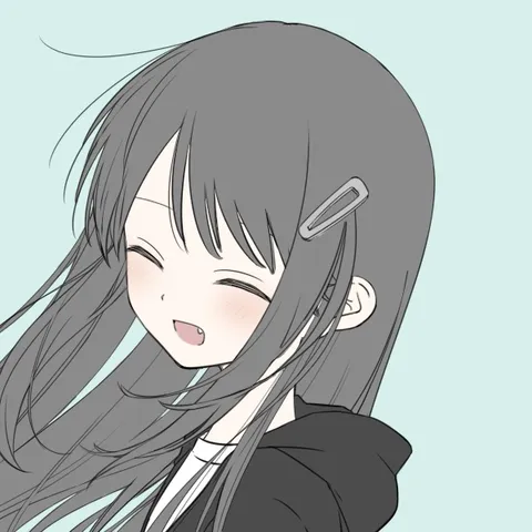 風に揺れる髪の少女