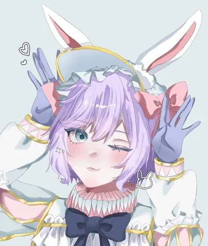 うさ耳メイドのキュートなポーズ