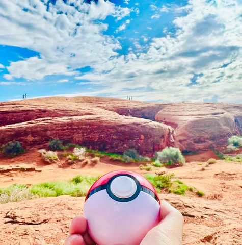 砂丘とポケモン球の空気感