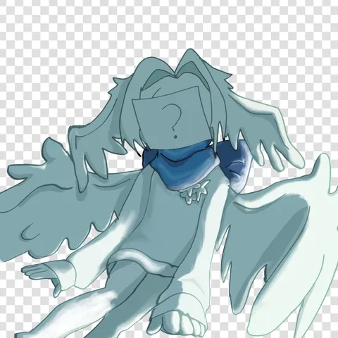 謎めく翼と青い影