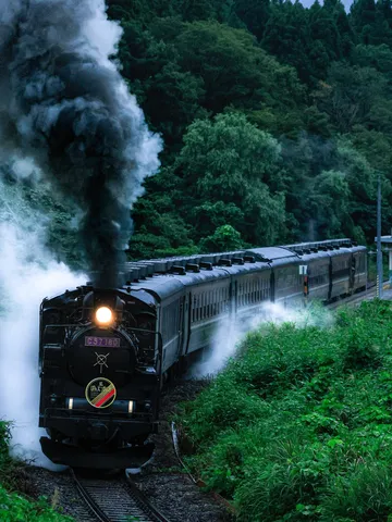 森を裂く、黒煙の列車