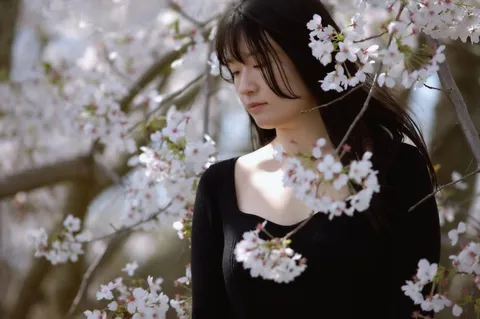 桜に包まれて佇む春