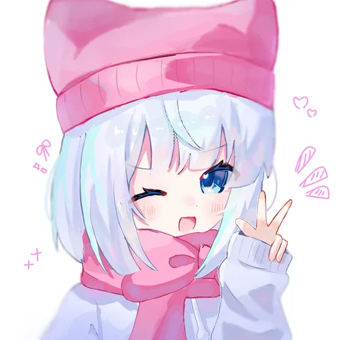 柔らかなピンクに包まれた笑顔