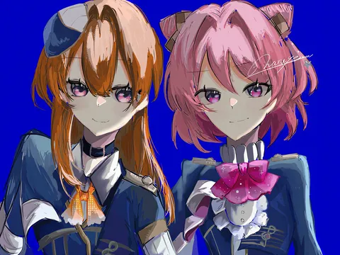 見つめる二人の少女