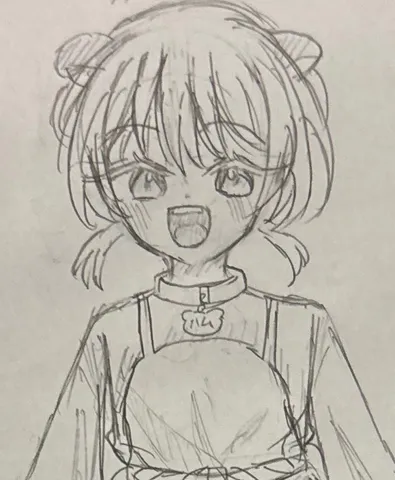こっち見てる？　くま耳少女