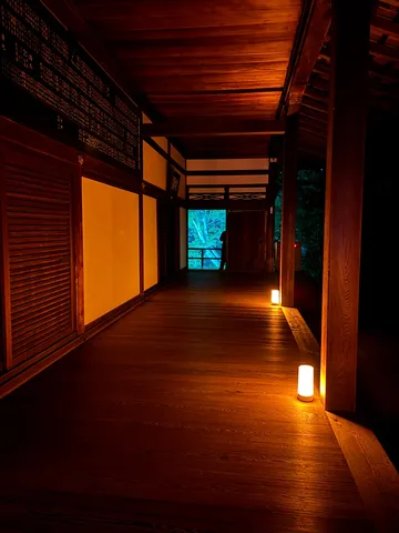 灯りが導く、古都の夜の回廊