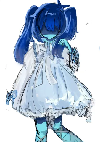 青い夢に溶ける少女