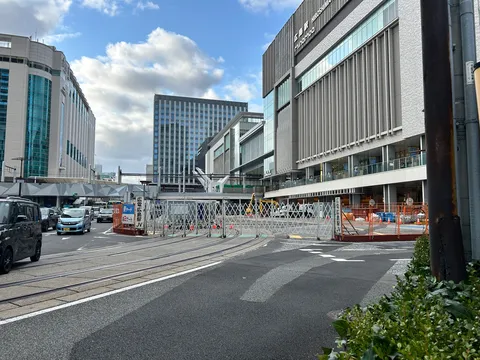 都会の線路、ちょっと工事中