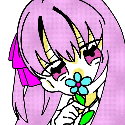 花と風に揺れる表情