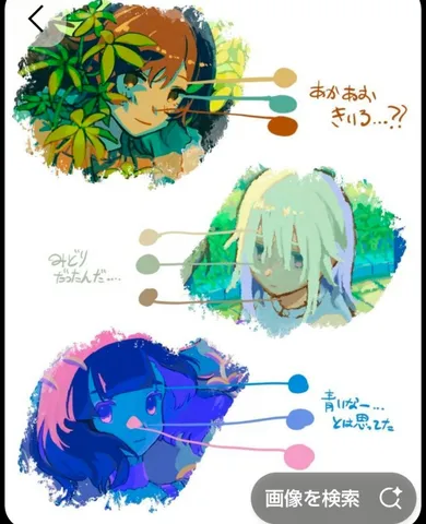 AIが解釈する３つの色彩世界