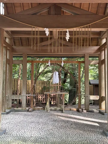 木と紙の静かな祠の午後