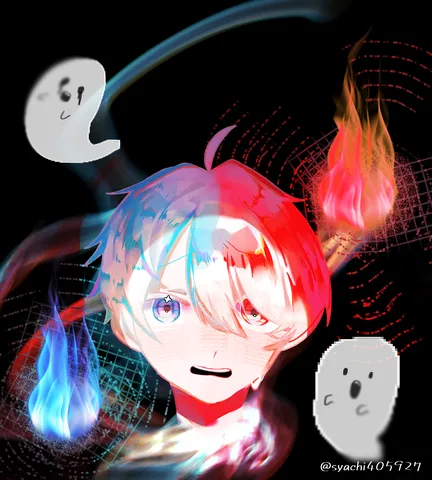 赤と青が揺れる幻想