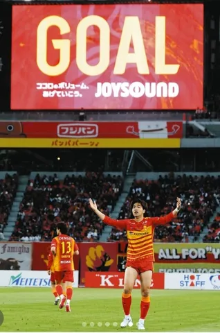 ゴール！スタジアムに響く歓声