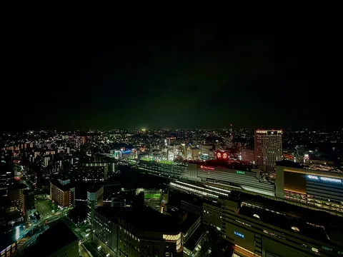煌めく夜景、都会の息吹