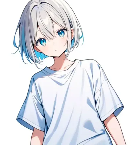 透明感あふれるアッシュショート