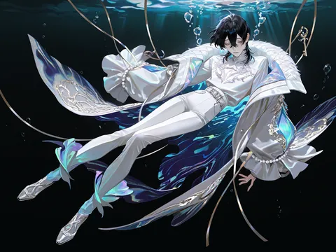 水底を舞う幻想の翼